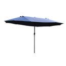 Outsunny Double Parasol 4.6m - Blue