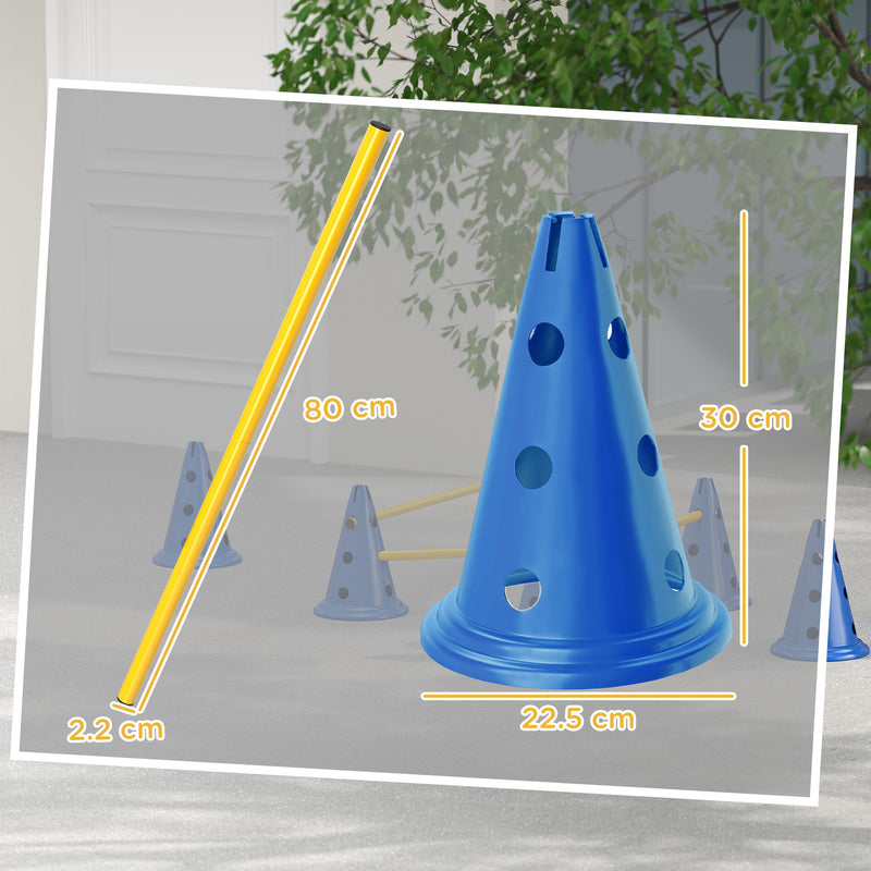 PawHut Dog Agility Equipment Set, Three-Piece Adjustable Height Jumping