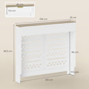 HOMCOM Heater Cover with Flip Drawer and Top Shelf 108 x 19 x 95.5 cm White