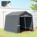 Outsunny Outdoor Garden Storage Shed Waterproof Bike Tent  W/ Zipper Doors