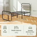 HOMCOM Metal Platform Bed Frame with Under Bed Storage