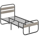 HOMCOM Metal Platform Bed Frame with Under Bed Storage