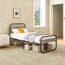 HOMCOM Metal Platform Bed Frame with Under Bed Storage
