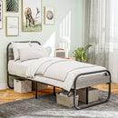 HOMCOM Metal Platform Bed Frame with Under Bed Storage