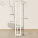 HOMCOM Floor Lamp for Living Room, Standing Lamp with Foot Switch, White