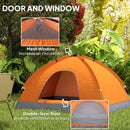 Outsunny Camping Tent for 2 Person Dome Tent w/ Storage Pocket Orange