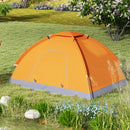 Outsunny Camping Tent for 2 Person Dome Tent w/ Storage Pocket Orange