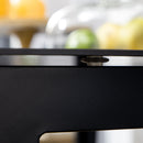 Outsunny Outdoor Dining Table for 6 Patio Table with Glass Tabletop Black