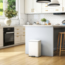 HOMCOM Pedal Bin With Soft-Close Lid, 20L Kitchen Bin For Home, Cream