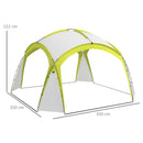 Outsunny Outdoor Gazebo Event Shelter Party Tent for Garden Green