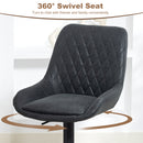 HOMCOM Bar Stools Set Of 2, Adjustable Bar Chairs 360 Degree Swivel Black