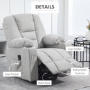 HOMCOM Riser And Recliner Chair W/ Remote, Lift Chair For Elderly, Light Grey