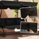 Outsunny Waterproof Garden Swing Canopy Replacement 3 Seater