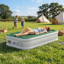 Outsunny Inflatable Mattress Air Bed With Built-in Pump, Dark Green