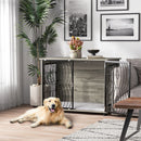 PawHut Dog Crate Furniture End Table w/ Cushion