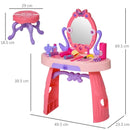 HOMCOM Dressing Table Playset - Pink Purple