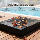 Outsunny Rattan Sun Loungers Set of 2 with Side Table, Beige