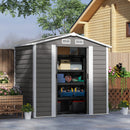 Outsunny 7 x 4ft Upgraded Metal Shed with Lock, Easy to Assemble