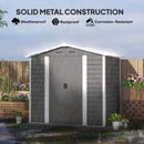 Outsunny 7 x 4ft Upgraded Metal Shed with Lock, Easy to Assemble