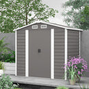 Outsunny 7 x 4ft Upgraded Metal Shed with Lock, Easy to Assemble