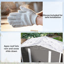 Outsunny 7 x 4ft Upgraded Metal Shed with Lock, Easy to Assemble