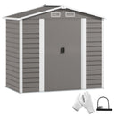 Outsunny 7 x 4ft Upgraded Metal Shed with Lock, Easy to Assemble