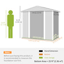 Outsunny 7 x 4ft Upgraded Metal Shed with Lock, Easy to Assemble