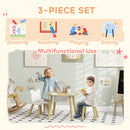 AIYAPLAY 3 Pieces Toddler Table And Chair Set W/ Centre Mesh Bag