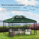 Outsunny 3x4m Gazebo Replacement Roof Canopy 2 Tier Top UV Cover