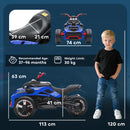 AIYAPLAY 12V Kids Electric Ride On Car, Battery Powered Ride On ATV, Blue