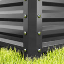 Outsunny Set of 2 Raised Garden Bed Galvanised Planter Box, Light Grey