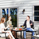 Outsunny 4pcs Rattan Chair Foldable Garden Furniture W/ Armrest Grey