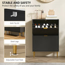 HOMCOM Slim Shoe Storage Cabinet With 2 Flip Drawers For Hallway