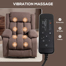 HOMCOM Power Lift Recliner Chair For Elderly With Massage, Dark Brown
