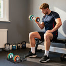 SPORTNOW 20 Kg Adjustable Dumbbells Set With Safety Locking Mechanism