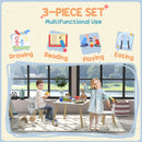 AIYAPLAY 3 Pieces Toddler Table And Chair Set For Nursery, Playroom, Classroom