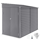 Outsunny 5 X 9ft Galvanised Metal Garden Shed With Foundation Kit