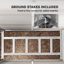 Outsunny 5 X 9ft Galvanised Metal Garden Shed With Foundation Kit