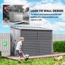 Outsunny 5 X 9ft Galvanised Metal Garden Shed With Foundation Kit