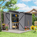 Outsunny 5 X 9ft Galvanised Metal Garden Shed With Foundation Kit