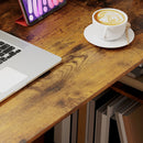 HOMCOM 120cm Computer Desk Bookshelf Writing Table Workstation 6 Shelves