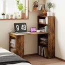 HOMCOM 120cm Computer Desk Bookshelf Writing Table Workstation 6 Shelves