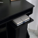 HOMCOM Computer Table Study Desk with Sliding Keyboard Tray, Black