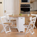 SANTOS BUTTERFLY DINING SET (X4 CHAIRS) - WHITE/DISTRESSED WAXED PINE