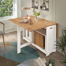 SANTOS BUTTERFLY DINING SET (X4 CHAIRS) - WHITE/DISTRESSED WAXED PINE