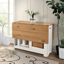 SANTOS BUTTERFLY DINING SET (X4 CHAIRS) - WHITE/DISTRESSED WAXED PINE