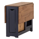 SANTOS BUTTERFLY DINING SET (X4 CHAIRS) - NAVY BLUE/DISTRESSED WAXED PINE