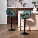 HOMCOM Barstools Set Of 2, Dining Stools With Backrest And Footrest