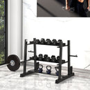 SPORTNOW 3-Tier Dumbbell Rack for Dumbbells, Kettlebells&Plates (Rack Only)