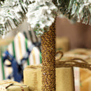 HOMCOM Set of 3 Flocked Christmas Tree, Pencil Downswept Xmas Tree